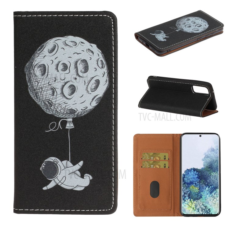 Pattern Printing Auto-absorbed Leather Case for Samsung Galaxy Note20 Ultra/Note20 Ultra 5G - Spaceman-1