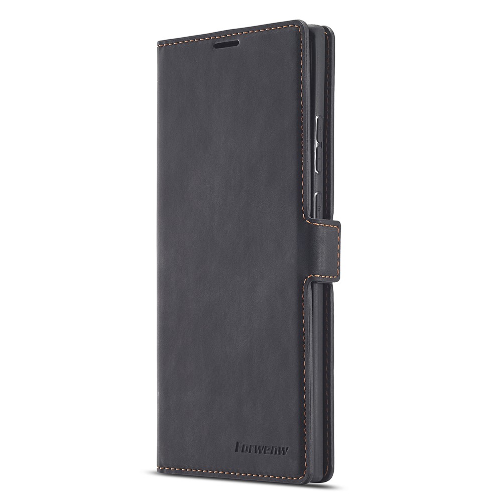 FORWENW Fantasy Series Silky Touch Leather Mobile Phone Shell for Samsung Galaxy Note 20/Note 20 5G - Black-2