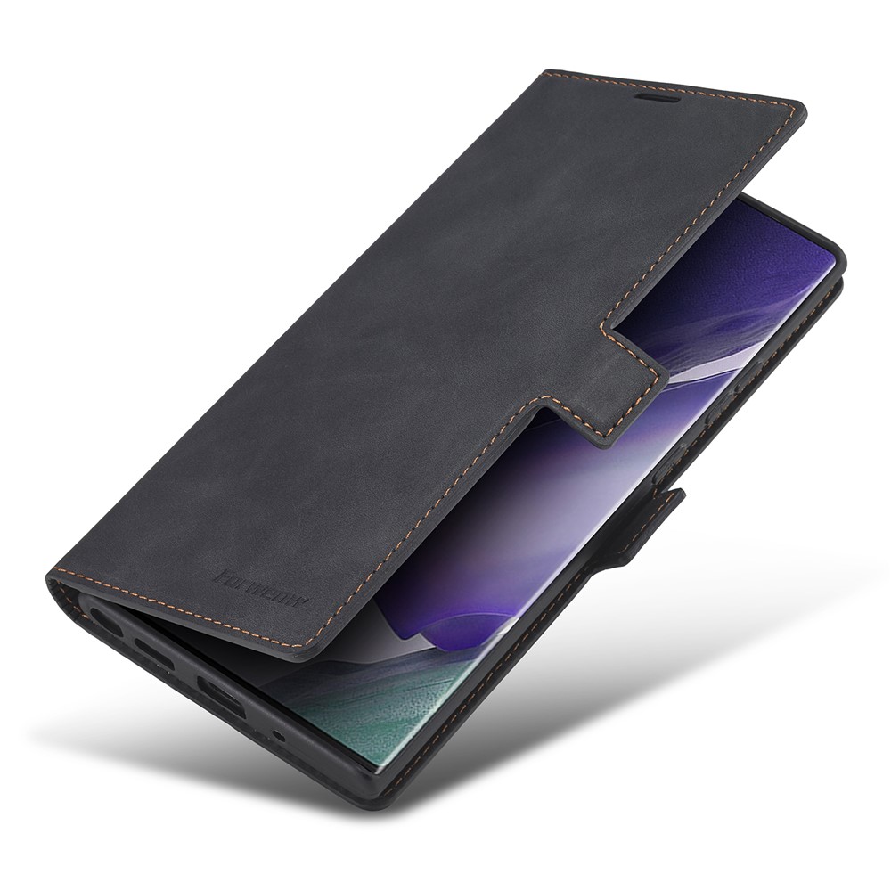 FORWENW Fantasy Series Silky Touch Leather Mobile Phone Shell for Samsung Galaxy Note 20/Note 20 5G - Black-5