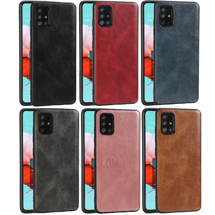 Crazy Horse Skin PU Leather Coated TPU Cover for Samsung Galaxy A51 SM-A515 - Black-10