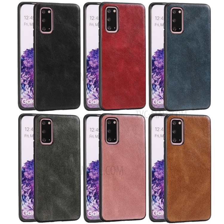 Crazy Horse Texture PU Leather Coated TPU Cover for Samsung Galaxy S20 - Black-11