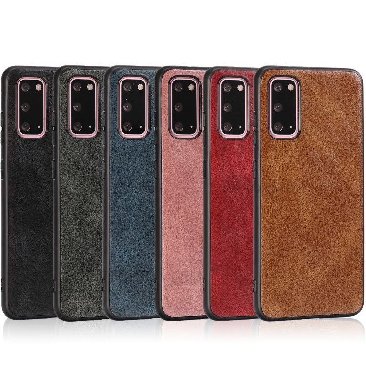 Crazy Horse Texture PU Leather Coated TPU Cover for Samsung Galaxy S20 - Black-12