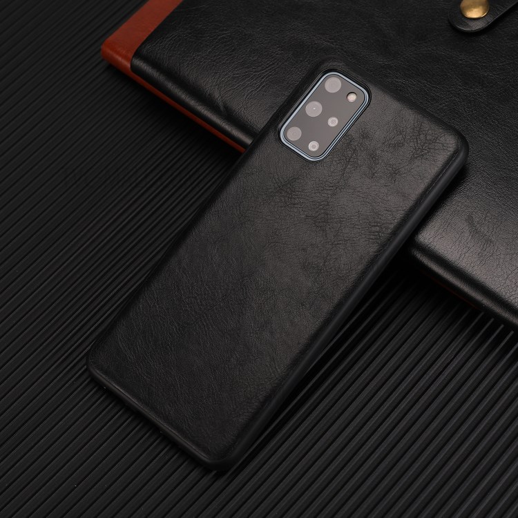 Crazy Horse Texture PU Leather Coated TPU Case for Samsung Galaxy S20 Plus - Black-9