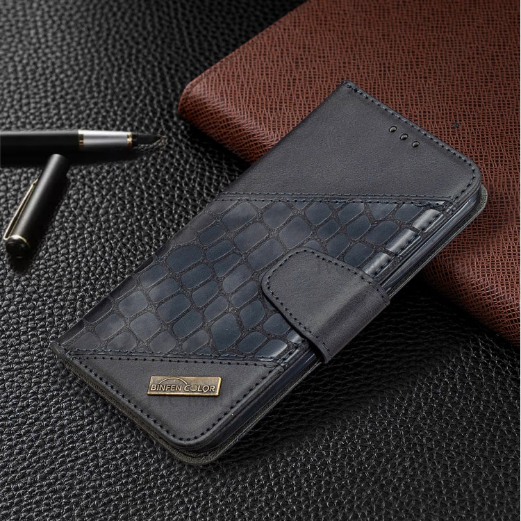 Crocodile Skin Assorted Color Leather Wallet Phone Cover for Samsung Galaxy A01 (European Version) - Black-7