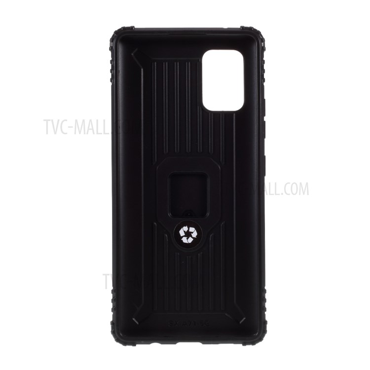 Finger Ring Kickstand TPU Phone Case for Samsung Galaxy A71 5G SM-A716 - Black-3