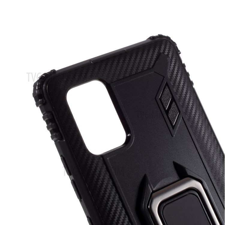 Finger Ring Kickstand TPU Phone Case for Samsung Galaxy A71 5G SM-A716 - Black-4