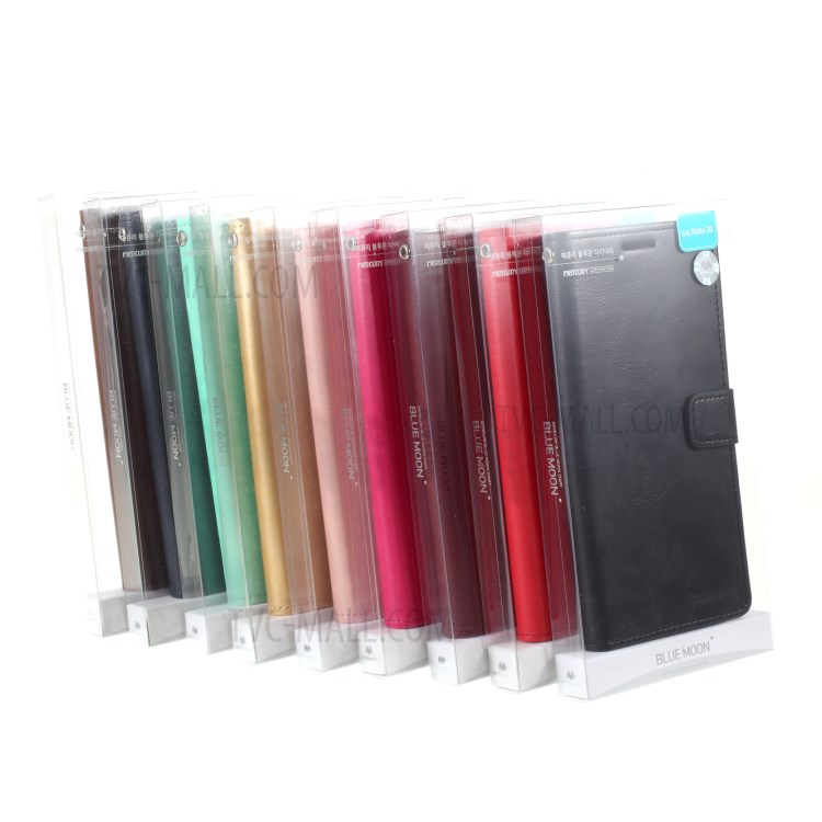 MERCURY GOOSPERY Blue Moon Magnetic Flap Leather Case for Samsung Galaxy Note 20/Note 20 5G - Black-11