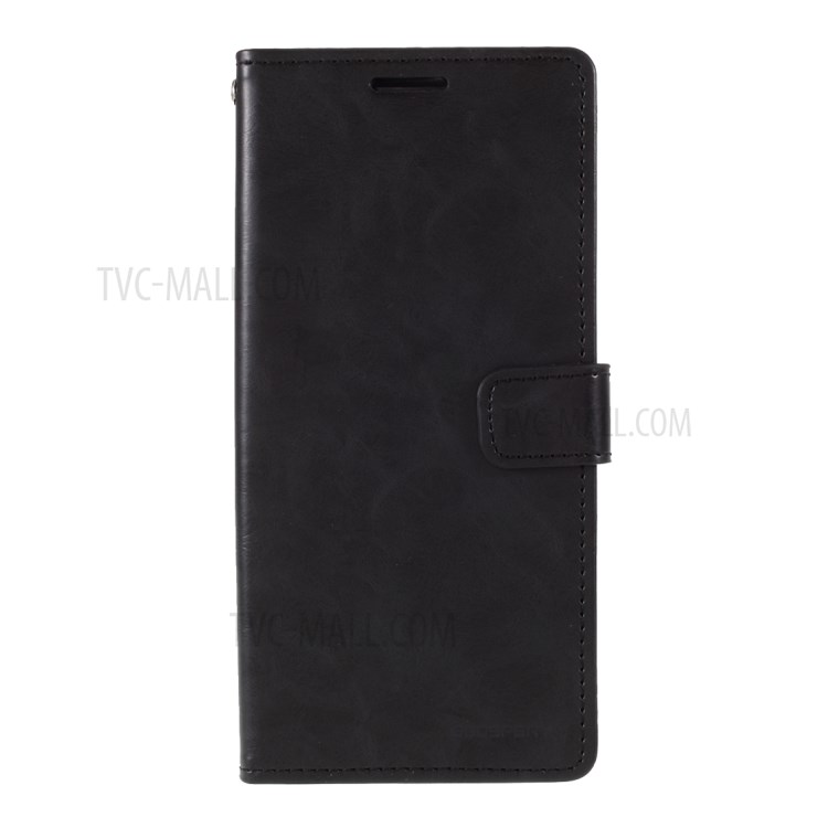 MERCURY GOOSPERY Blue Moon Magnetic Flap Leather Case for Samsung Galaxy Note 20/Note 20 5G - Black-2