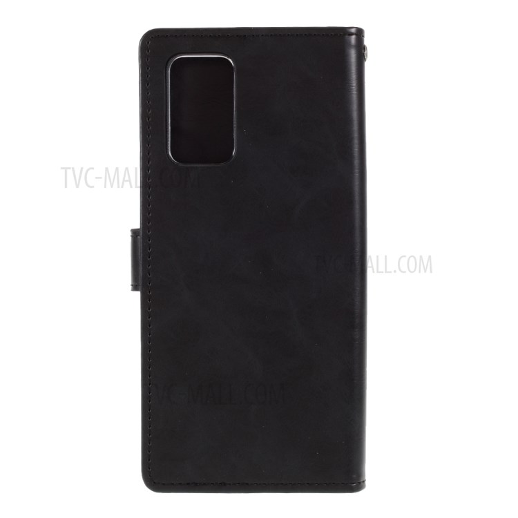 MERCURY GOOSPERY Blue Moon Magnetic Flap Leather Case for Samsung Galaxy Note 20/Note 20 5G - Black-3