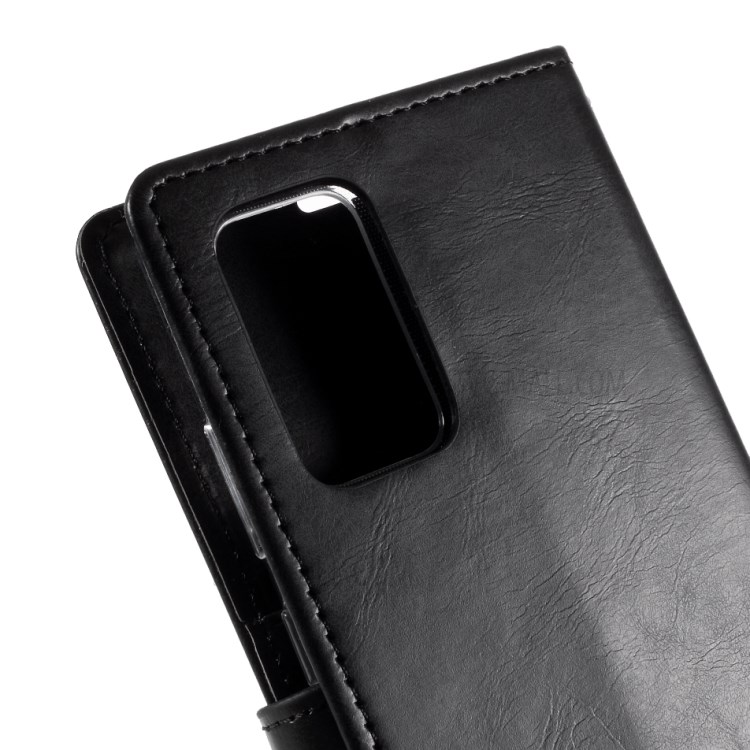 MERCURY GOOSPERY Blue Moon Magnetic Flap Leather Case for Samsung Galaxy Note 20/Note 20 5G - Black-4