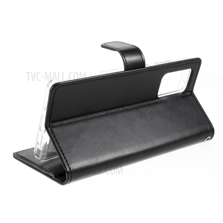 MERCURY GOOSPERY Blue Moon Magnetic Flap Leather Case for Samsung Galaxy Note 20/Note 20 5G - Black-8