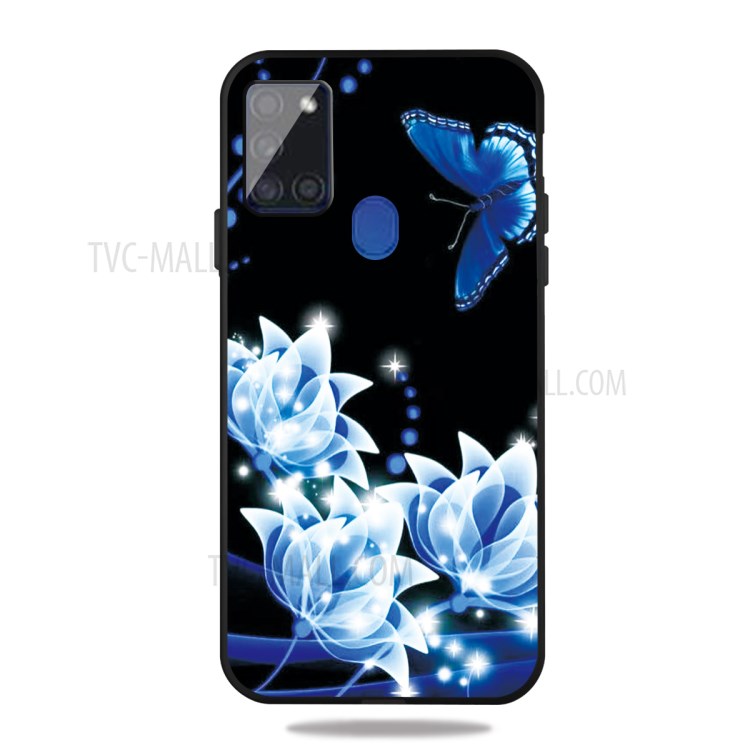 Pattern Printing Matte TPU Cell Phone Case for Samsung Galaxy A21s - Luminous Flower-1