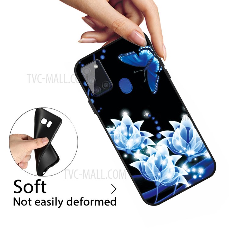 Pattern Printing Matte TPU Cell Phone Case for Samsung Galaxy A21s - Luminous Flower-3