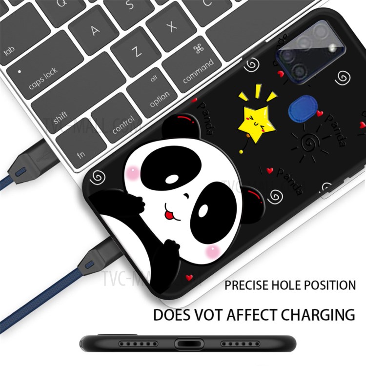 Pattern Printing Matte TPU Cell Phone Case for Samsung Galaxy A21s - Panda-2