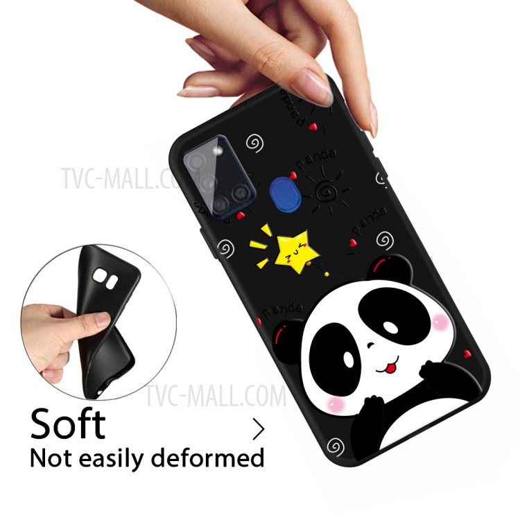 Pattern Printing Matte TPU Cell Phone Case for Samsung Galaxy A21s - Panda-3