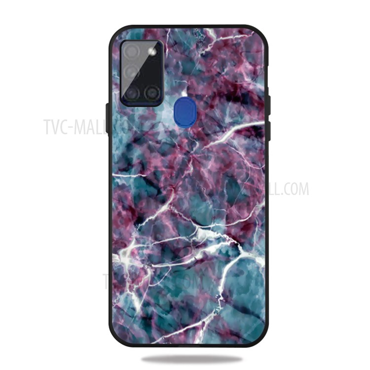 Pattern Printing Matte TPU Cell Phone Case for Samsung Galaxy A21s - Marble Texture-1