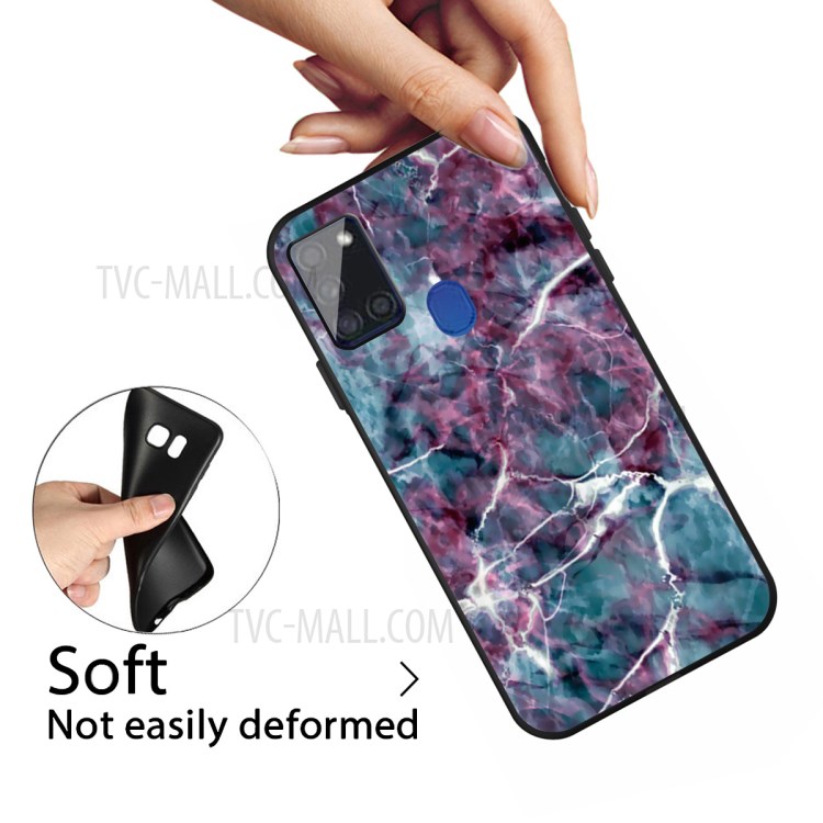 Pattern Printing Matte TPU Cell Phone Case for Samsung Galaxy A21s - Marble Texture-3