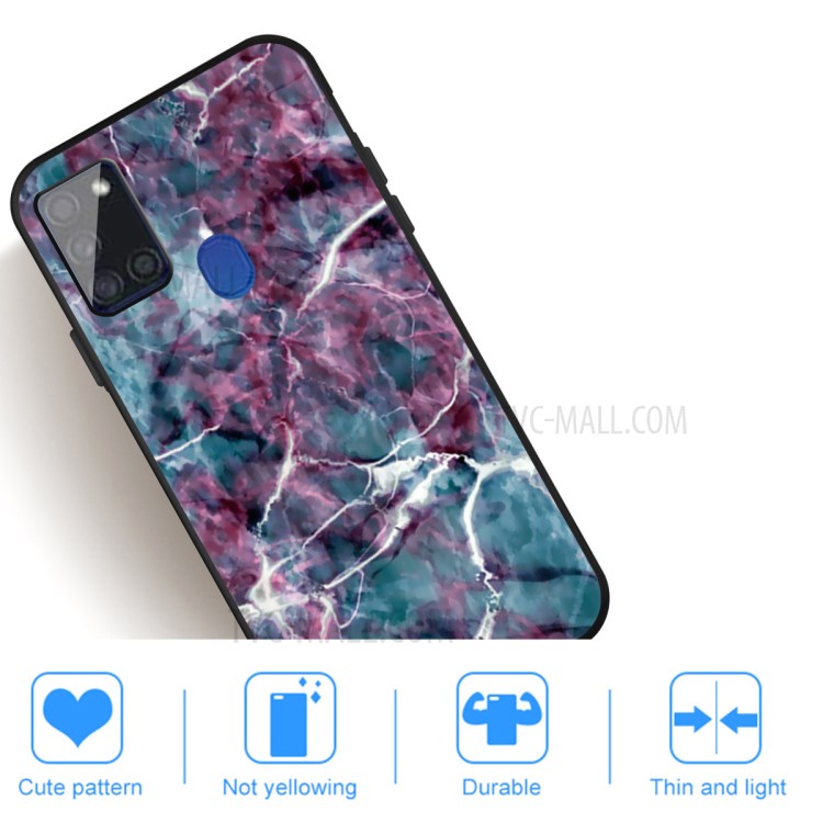 Pattern Printing Matte TPU Cell Phone Case for Samsung Galaxy A21s - Marble Texture-5