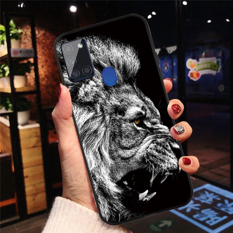 Pattern Printing Matte TPU Cell Phone Case for Samsung Galaxy A21s - Lion-4