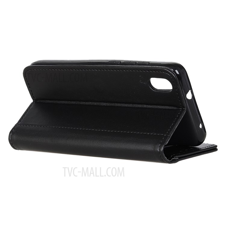 Wallet Stand Leather Mobile Phone Shell for Samsung Galaxy A01 Core - Black-4