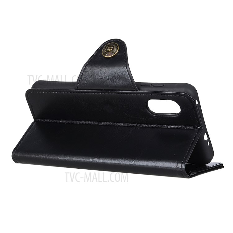 Wallet Stand PU Leather Flip Cover for Samsung Galaxy A01 Core - Black-4