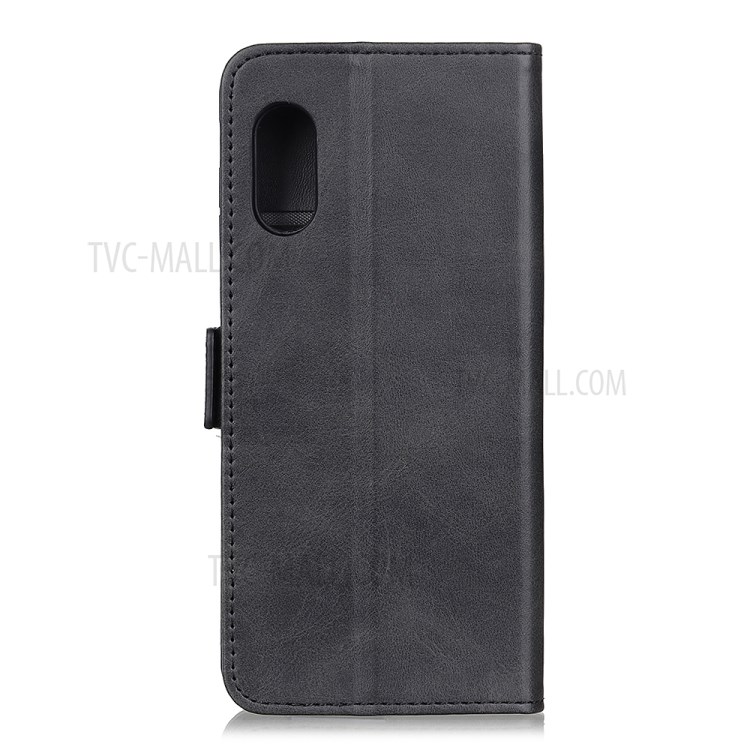 Magnetic Clasp Leather Protector Cover for Samsung Galaxy A01 Core - Black-3