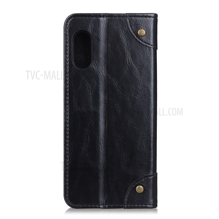 Auto-absorbed Leather Wallet Phone Case for Samsung Galaxy A01 Core - Black-3