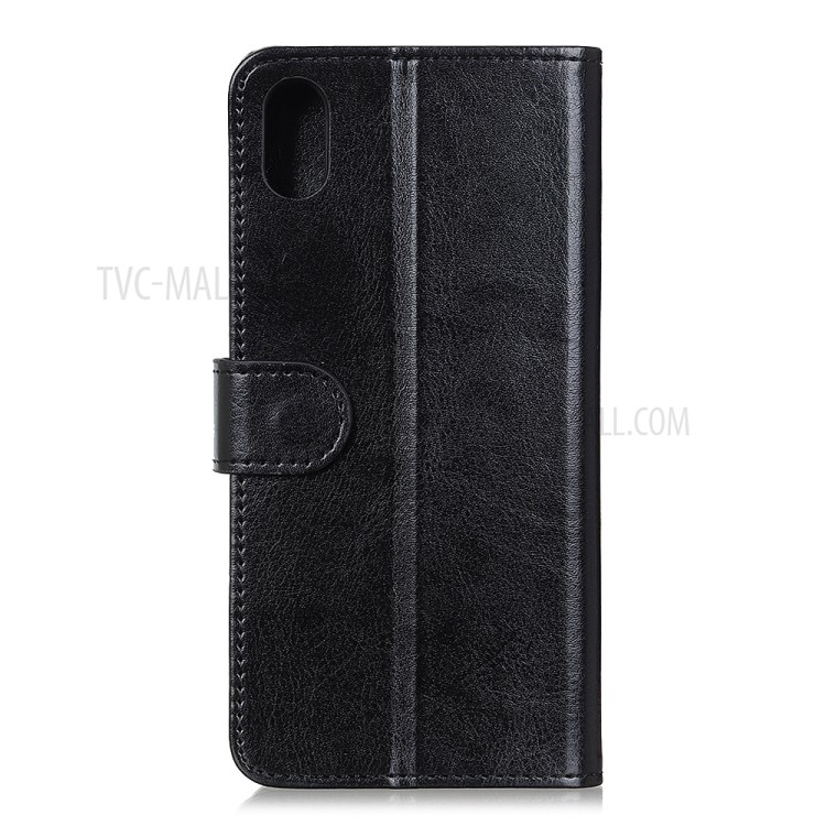 Crazy Horse Texture Leather Wallet Phone Cover for Samsung Galaxy A01 Core - Black-3