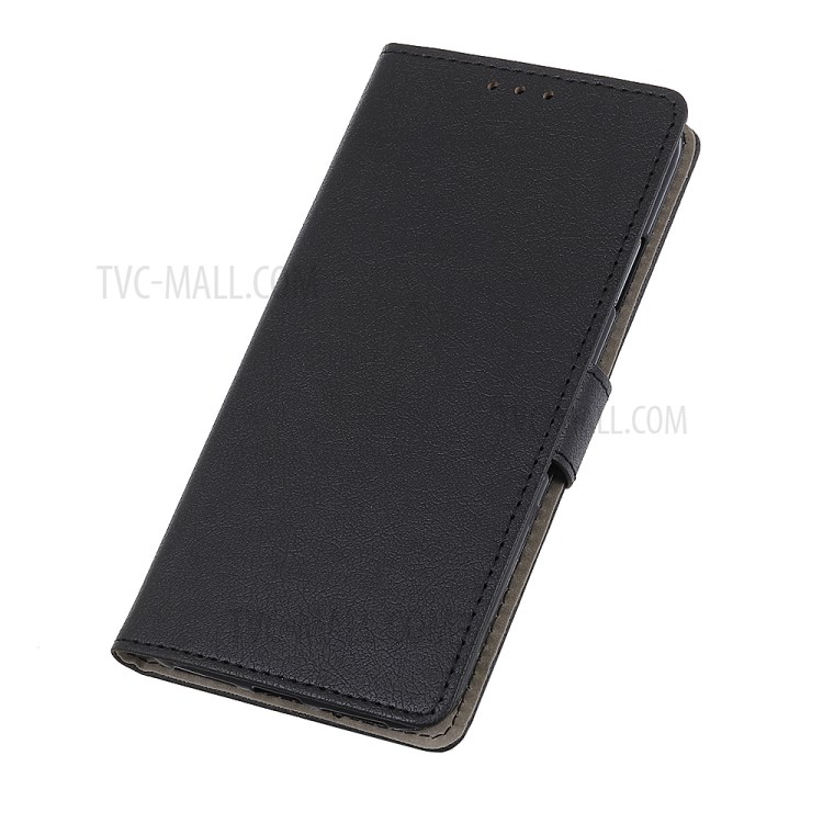 PU Leather Wallet Stand Phone Shell for Samsung Galaxy A01 Core - Black-6