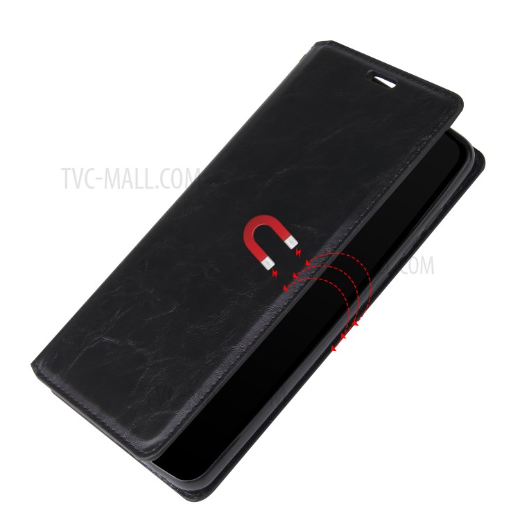 Crazy Horse Auto-absorbed Stand Leather Phone Shell for Samsung Galaxy A31 - Black-6