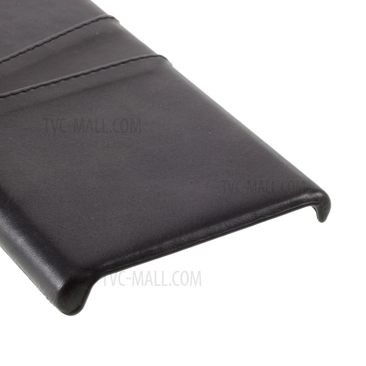 PU Leather Coated PC with Double Card Slots Shell for Samsung Galaxy Note20 Ultra/Note20 Ultra 5G - Black-7