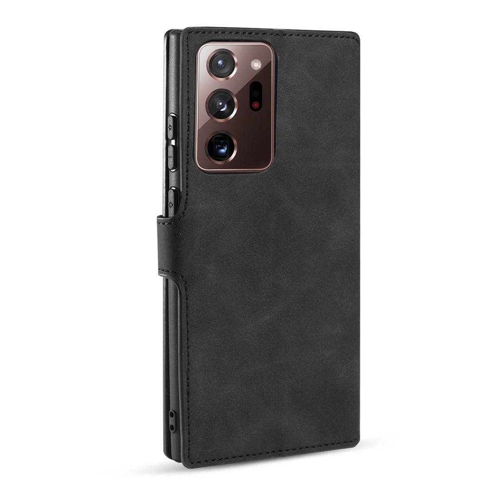DG.MING Retro Leather Wallet Stand Cover for Samsung Galaxy Note20 Ultra/Note20 Ultra 5G - Black-3