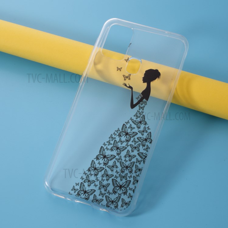 Pattern Printing Style Clear TPU Phone Shell for Samsung Galaxy M31 - Butterfly Girl-2