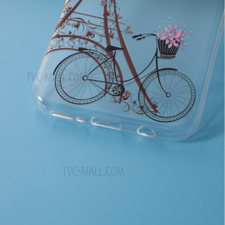 Pattern Printing Style Clear TPU Phone Shell for Samsung Galaxy M31 - Bike-3