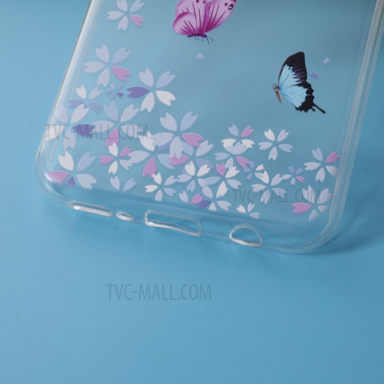 Pattern Printing Style Clear TPU Phone Shell for Samsung Galaxy M31 - Flower and Butterflies-4