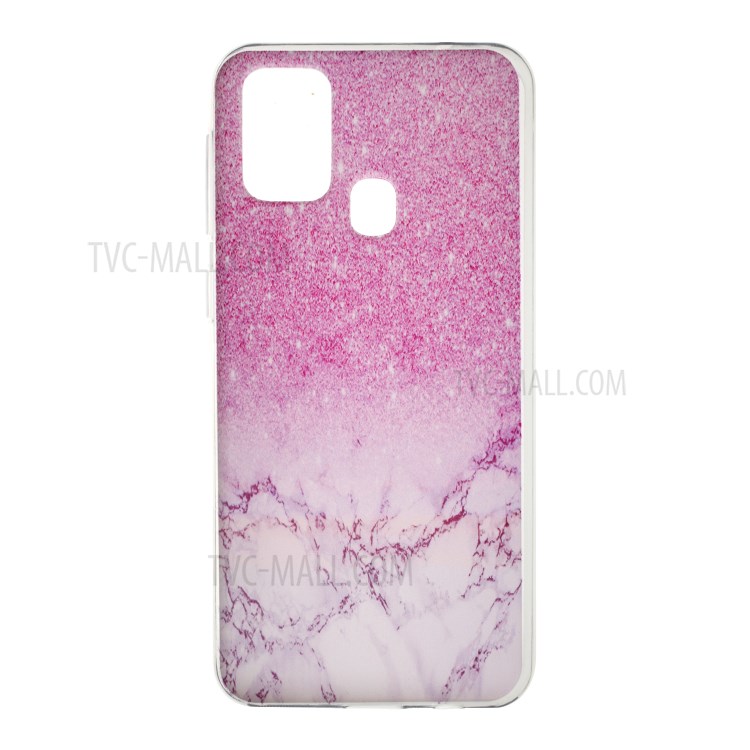 Pattern Printing Style Clear TPU Phone Shell for Samsung Galaxy M31 - Marble Pattern-1