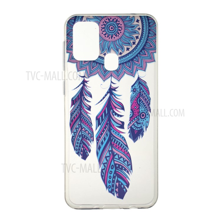 Pattern Printing Style Clear TPU Phone Shell for Samsung Galaxy M31 - Dream Catcher-1