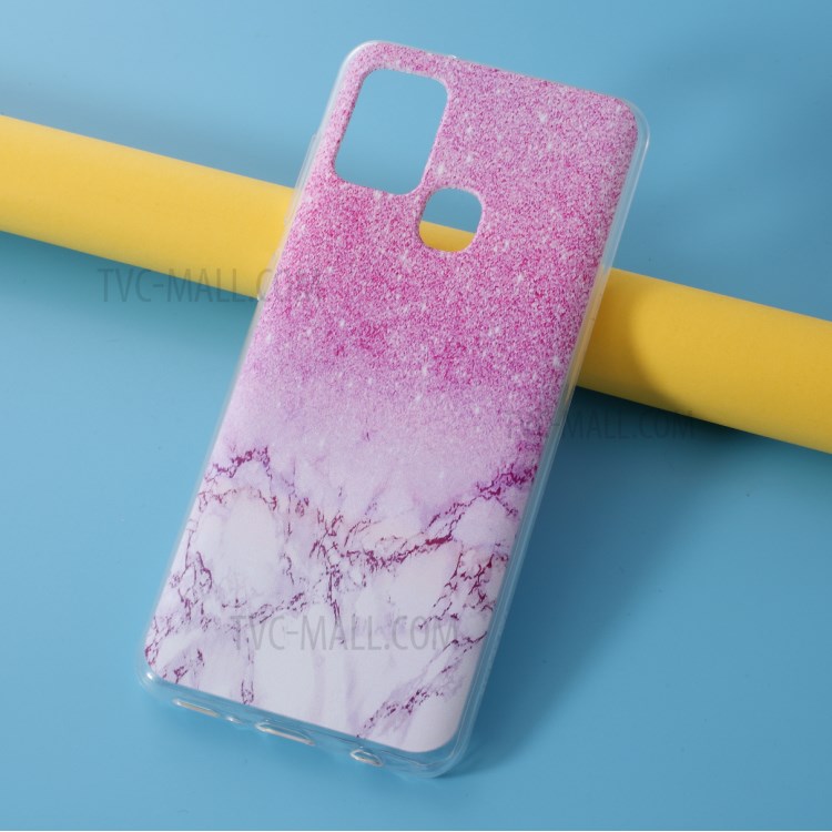 Pattern Printing Style Clear TPU Phone Shell Cover for Samsung Galaxy A21s - Marble Pattern-2