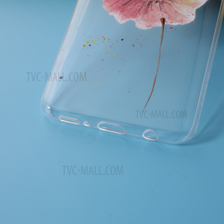 Pattern Printing Style Clear TPU Phone Shell Cover for Samsung Galaxy A21s - Petal-4