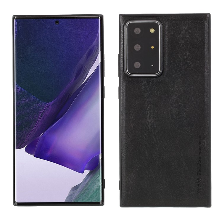 X-LEVEL Vintage Style PU Leather Coated TPU Shell Cover for Samsung Galaxy Note20 Ultra/Note20 Ultra 5G - Black-1
