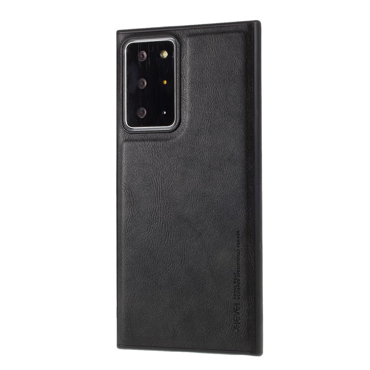 X-LEVEL Vintage Style PU Leather Coated TPU Shell Cover for Samsung Galaxy Note20 Ultra/Note20 Ultra 5G - Black-2