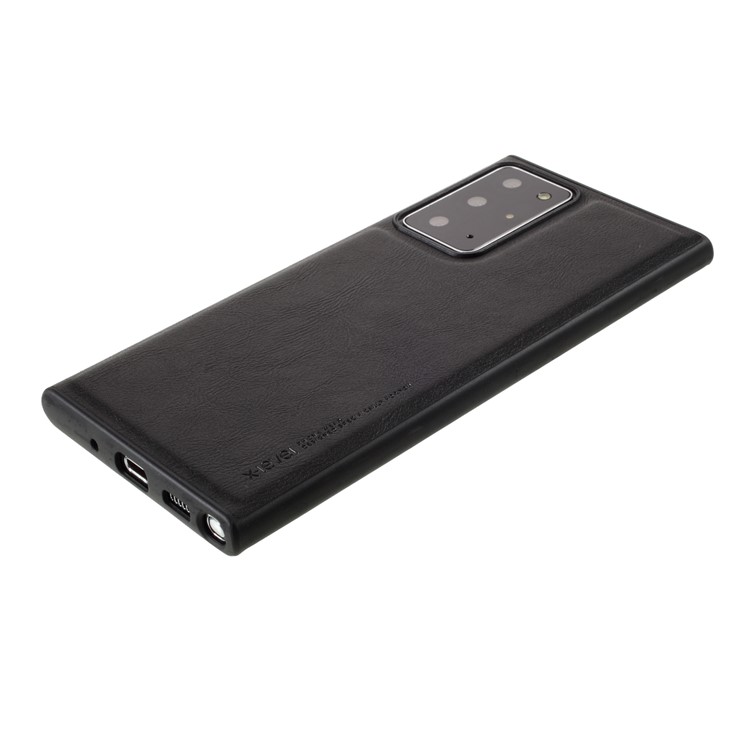 X-LEVEL Vintage Style PU Leather Coated TPU Shell Cover for Samsung Galaxy Note20 Ultra/Note20 Ultra 5G - Black-5