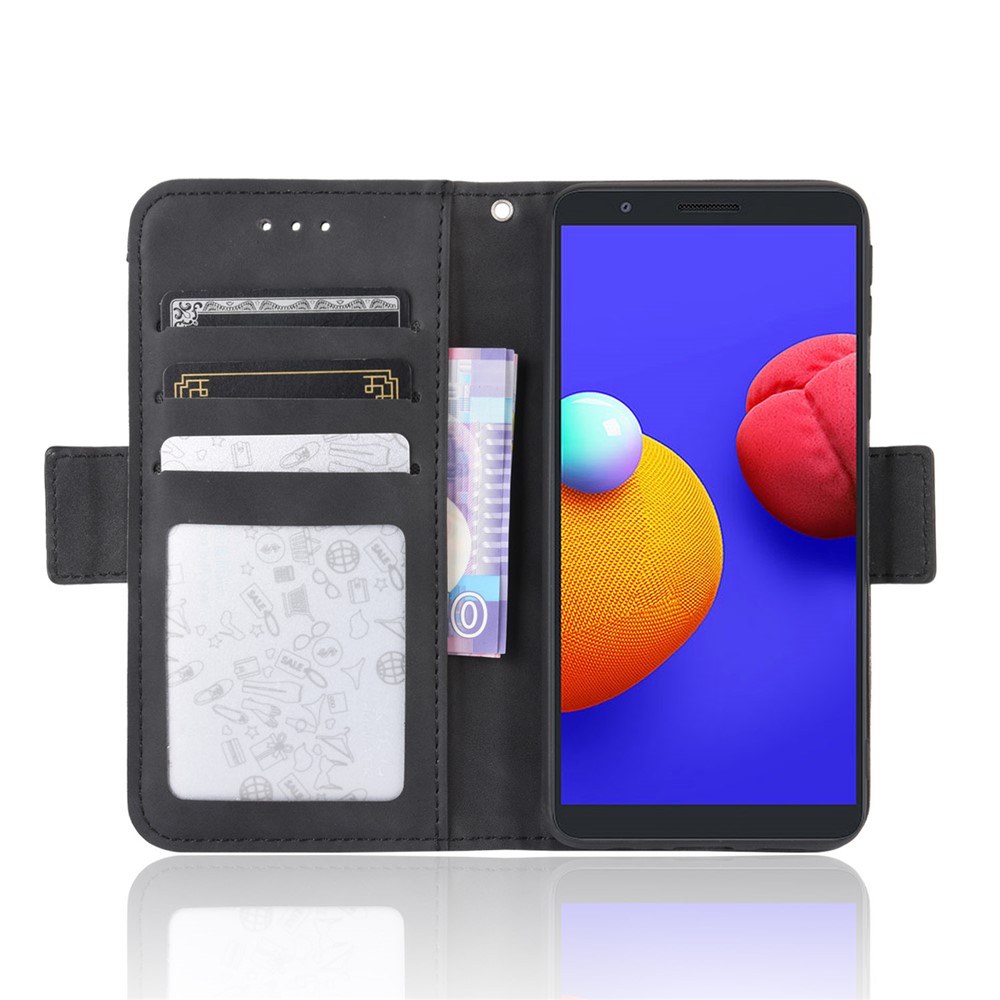 Wallet Leather with Stand Shell for Samsung Galaxy A01 Core/M01 Core - Black-6