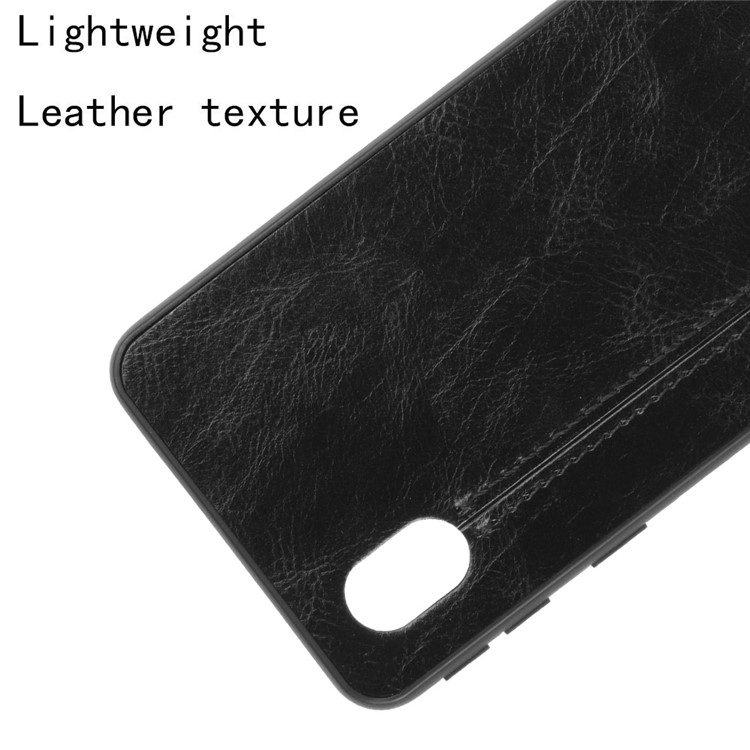 PU Leather Coated PC + TPU Hybrid Back Case for Samsung Galaxy A01 Core/M01 Core - Black-2