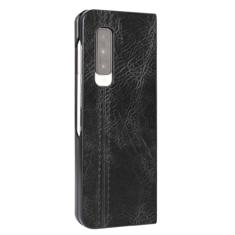PU Leather Coated PC + TPU Mobile Phone Case for Samsung Galaxy Fold 5G / Fold 4G / W20 5G - Black-5