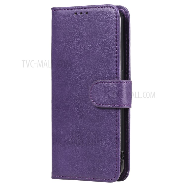 Solid Color Detachable 2-in-1 Leather Case for Samsung Galaxy A01 - Purple-2