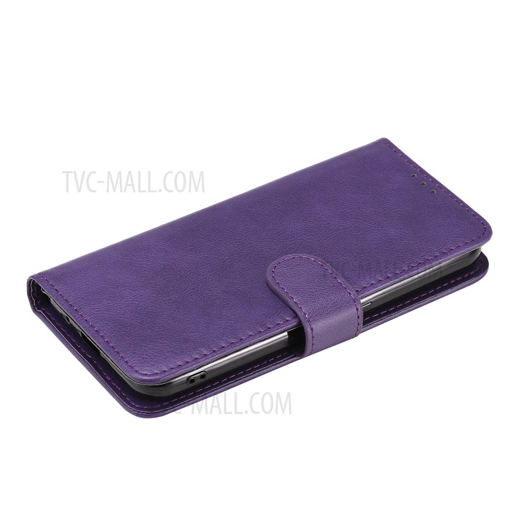Solid Color Detachable 2-in-1 Leather Case for Samsung Galaxy A01 - Purple-8