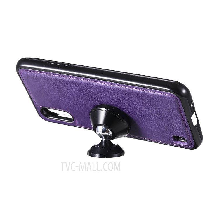 Solid Color Detachable 2-in-1 Leather Case for Samsung Galaxy A01 - Purple-9