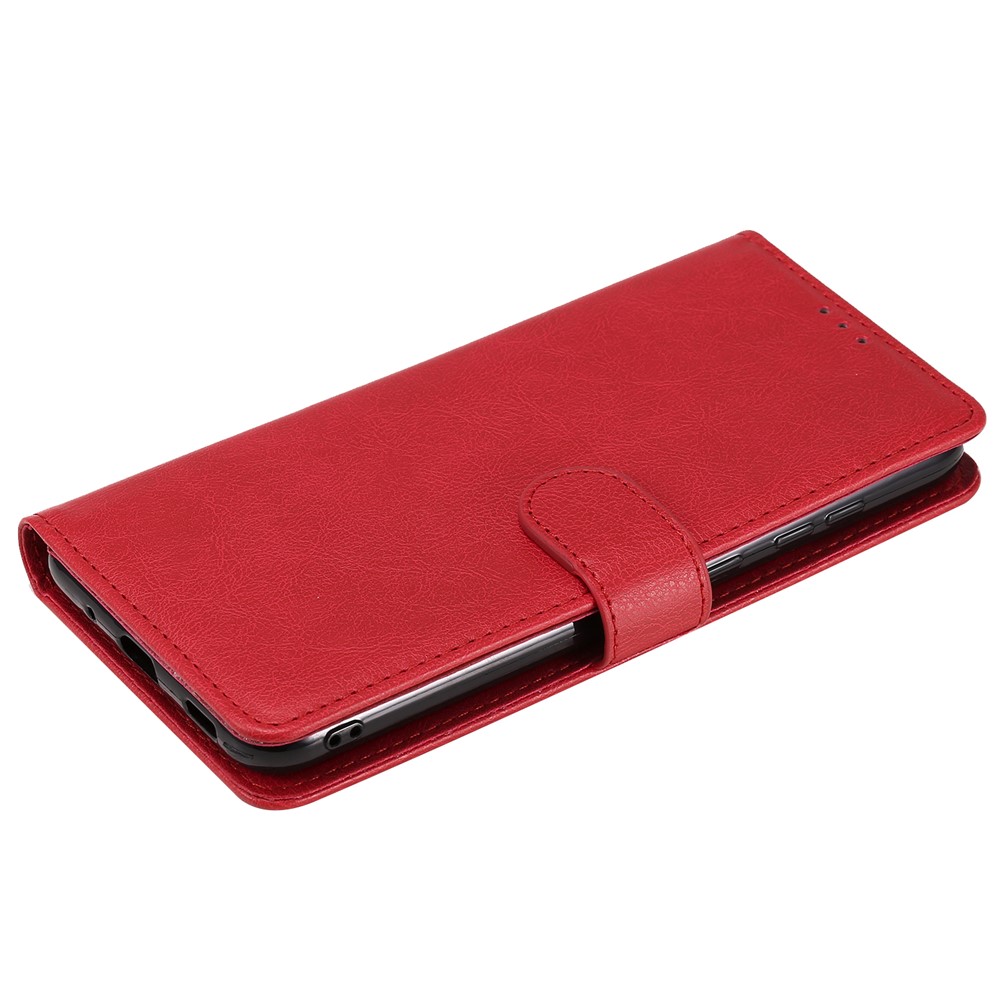 Magnetic KT Leather Series-3 Destreno de Cuero 2-en-1 Desmontable Para Samsung Galaxy M11 - Rojo