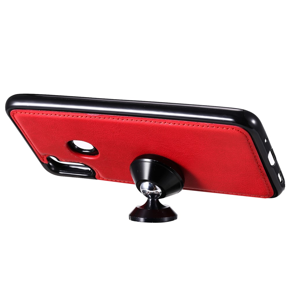 Magnetic KT Leather Series-3 Destreno de Cuero 2-en-1 Desmontable Para Samsung Galaxy M11 - Rojo